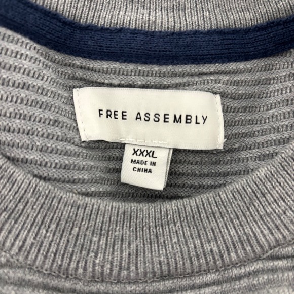 Gray Ribbed Crew Neck Pullover Sweater Size XXXL Workwear Neutral - Picture 2 of 13